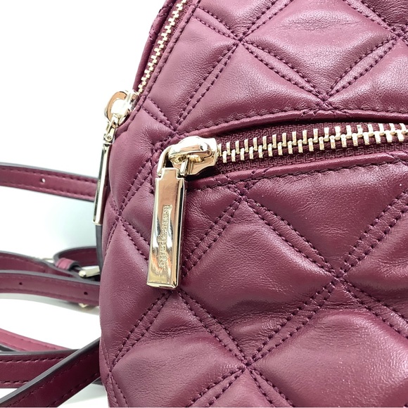 Kate Spade Natalia Mini Convertible Backpack Blackberry Preserves - Picture 2 of 14